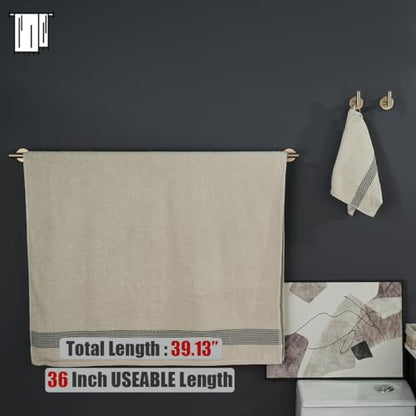 JQK Champagne Bronze Bath Towel Bar, 39 Inch 304 Stainless Steel Thicken 1mm Towel Rack Bathroom, Towel Holder Wall Mount, Useable Length 36 Inch, TB110L36-CB - color: Champagne Bronze, size: 39 Inch