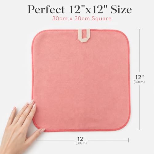 Wash Cloths 8 Pack, 400GSM Reusable Makeup Remover Cloth for Daily Skincare | 12 x 12 Inch Microfiber Face Cleansing Towels, Soft Makeup Remover Towels for Sensitive Skin, Machine Washable Face Towels - color: Mixedcolor