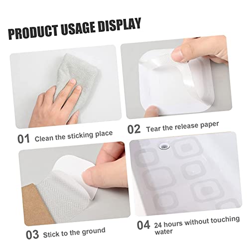 VOSAREA 24Pcs Non Slip Bathtub Stickers Transparent Slip Decals for Bathroom Safety Self Adhesive Floor Treads for Elderly Use