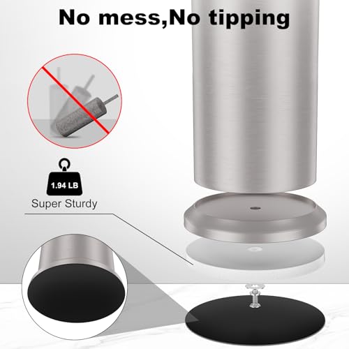 Stain Nickel Toilet Brush and Holder，Extra Long Handled Toilet Brush for Bathroom，Stainless Steel Heavy Duty Toilet Bowl Brush,Removable Inner Bowl,Deep Cleaning Dense Bristles Brush - color: Stain Nickel