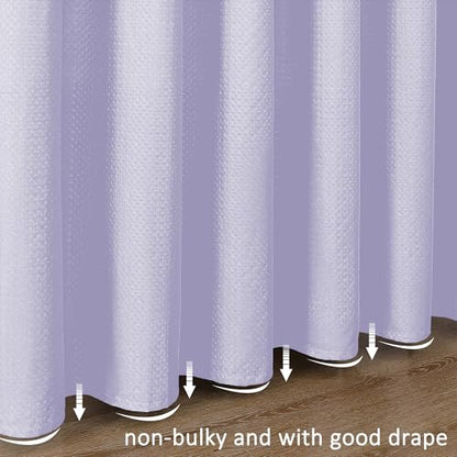 Aiyufeng Light Purple Shower Curtains for Bathroom，Dot Like Embossed Textured Waterproof Soft Polyester Cloth Shower Curtain，Hotel Spa Machine Washable，72Wx72L - color: Light Purple, size: 72"W x 72"L (Pack of 1)