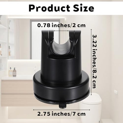 Suction Cup Shower Heads Holder Adjustable Shower Heads Holder Removable No-Drill Wall Mount Wide Angles Adjustable Bathroom Suction Cup Handheld Showers Bracket
