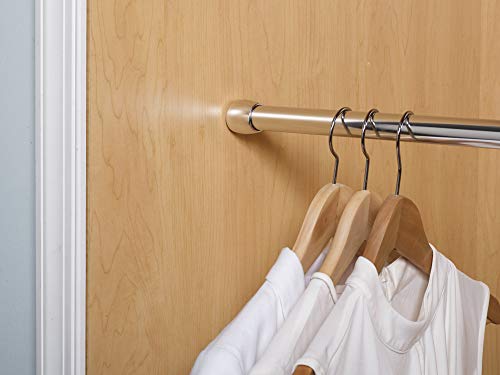 Zenna Home Tension Shower Curtain Rod, Rust Proof Metal Bathroom Shower Rod, Adjustable Curtain Rod with No Drill Easy Install, 48 - 76 Inches, Chrome - color: Chrome, size: 48" to 76" (Standard Size)