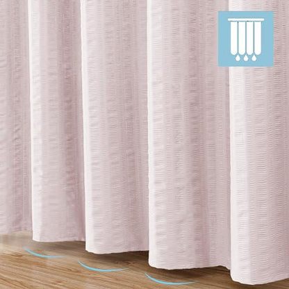 Aiyufeng Moga Stall Fabric Shower Curtain - Soft & Lightweight Small Shower Curtain with Texture for Narrow Stall Size, Machine Washable, 36" Wx72 L, Pink - color: Pink, size: 36"W x 72"L (Pack of 1)