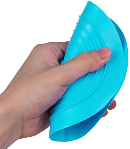tifanso 2PCS 6" Silicone Bathtub Drain Stopper & Hair Catcher for Bathroom | Strong Suction Leak-Proof Seal, Prevents Hair Clogs, Easy to Clean, Fits Kitchen & Laundry Drains, Durable Universal Fit - color: Teal+aqua