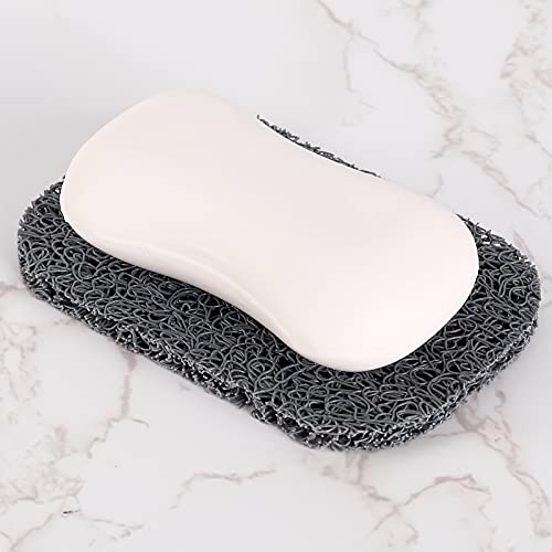 15 Piece Soap Savers Pads Gray BPA Free Soap Holder for Bar Soap Non-Slip Self Draining Soap Dish Soap Lift for Shower Kitchen Bathroom Soap Tray Bulk Accessories - color: Gray