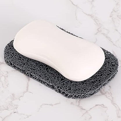15 Piece Soap Savers Pads Gray BPA Free Soap Holder for Bar Soap Non-Slip Self Draining Soap Dish Soap Lift for Shower Kitchen Bathroom Soap Tray Bulk Accessories - color: Gray