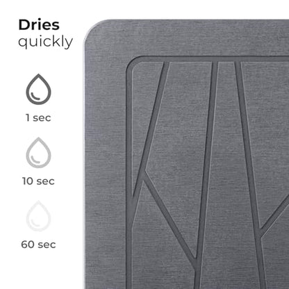 Grey Bath Mat - Stone Mat Bathroom - Shower Floor Mat Non Slip - Diatomaceous Earth Mat - Alfombra De Piedra para Baño (Gray) - color: Grey