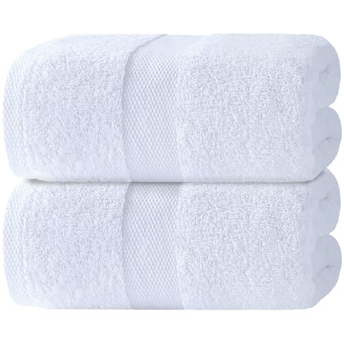 Bath Sheet Towels - 650 GSM Cotton Luxury Bath Towels Extra Large 35x70 | Highly Absorbent and Quick Dry | Hotel Quality Extra Large Bath Towels Oversized, White, 2 Pack - color: White, size: Bath Sheets, 2 Pack