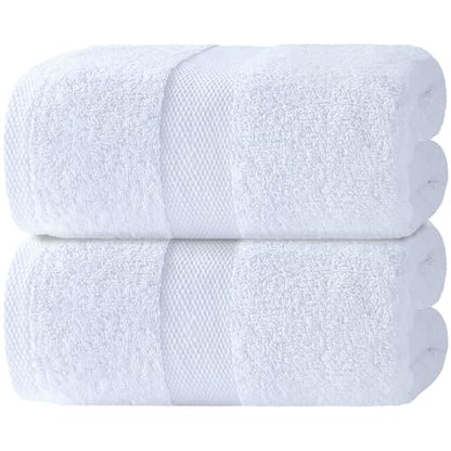 Bath Sheet Towels - 650 GSM Cotton Luxury Bath Towels Extra Large 35x70 | Highly Absorbent and Quick Dry | Hotel Quality Extra Large Bath Towels Oversized, White, 2 Pack - color: White, size: Bath Sheets, 2 Pack