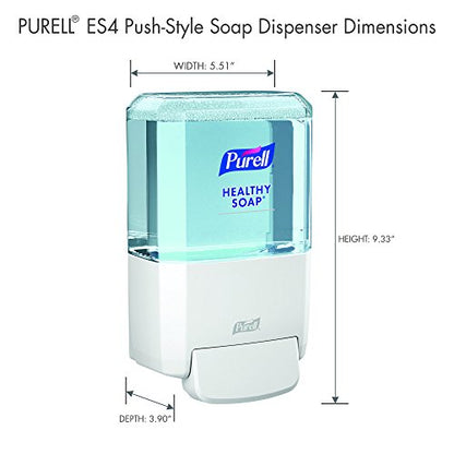 PURELL ES4 Manual Wall-Mounted Hand Soap Dispenser, White, Compatible with 1200 mL PURELL Brand Healthy SOAP Refills (Pack of 3) - 5030-01 - Manufactured by GOJO, Inc. - size: Pack of 3