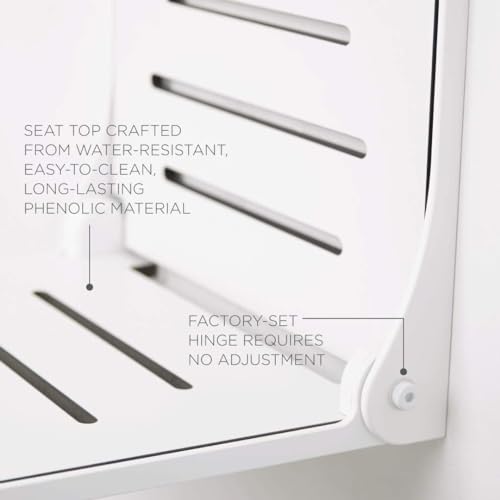 Seachrome Lift-Assist Silhouette High Back Folding Shower, Almond Seat with Bronze Frame - color: Cream Seat With Bronze Frame