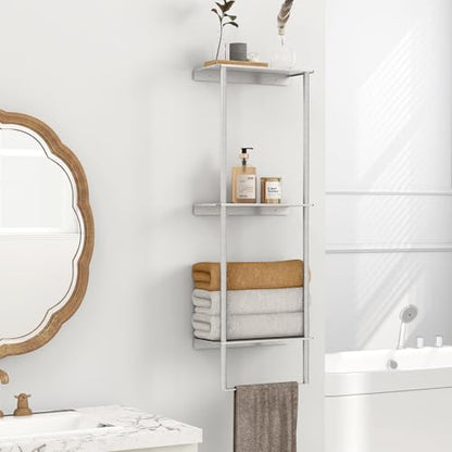 Bethom Towel Racks for Bathroom, 3Tier Towel Storage Rack, Brushed Nickel | Towel Rack for Bathroom with Shelf & Towel Bar, SUS304 Stainless Steel Rustproof, Easy to Install, Keeps Towels Tidy - color: Brushed Nickel-a