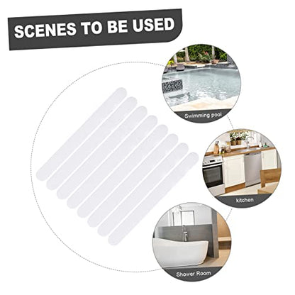 24pcs Anti-Slip Strips for Bathtubs Waterproof PET Adhesive Bath Safety Treads Non-Slip Stickers for Showers and Stairs Easy Installation for Bathroom Use - size: 24 pcs