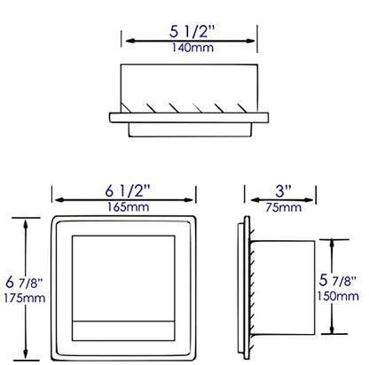ALFI brand ABTPP77-BC Brushed Copper Stainless Steel Recessed Toilet Paper Holder with Cover
