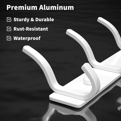 GWAAZXGZ White Coat Rack Wall Mounts - 15 Inch Metal 6-Hook Rack(1 Pack) | for Hanging Coats, Bags, and Towels in Entryway, Livingroom, Bedroom, Bathroom, and Kitchen - color: White, size: 1 Pack