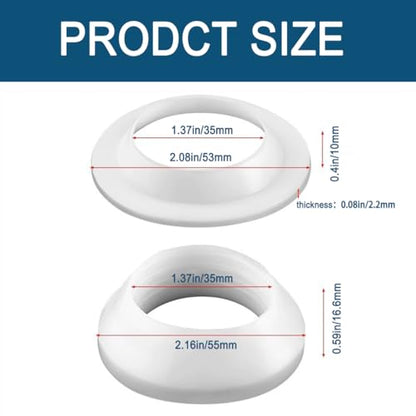 Drainage Seal,Universal Basin Drain Gasket Replacement Parts,Thickened Silicone Sealing Ring for Bathroom Sink Drain Stopper，Includes Top and Bottom Washers Seals (White-2 Sets) - color: White-2 Sets