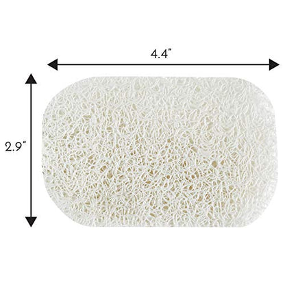 S&T INC. Bar Soap Holder for Kitchen, Bathroom, and Soap Dish, 6 Pack, White, 2.9 inches by 4.4 inches - color: White, size: 6 Pack