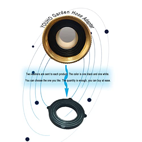 YOUHO Garden Hose Adapter Double Female Brass Swivel Thread Size 1/2 NPT (F) to 3/4 NH (F) Garden Pipe Joint Extension Repair Fitting（1 Pack） - size: 1/2NPT(F) to 3/4 GHT(F)1pcs