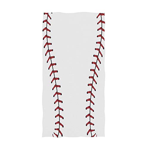 Naanle Chic Baseball Lace Pattern Soft Large Hand Towels Multipurpose for Bathroom, Hotel, Gym and Spa (16" x 30") - color: Baseball