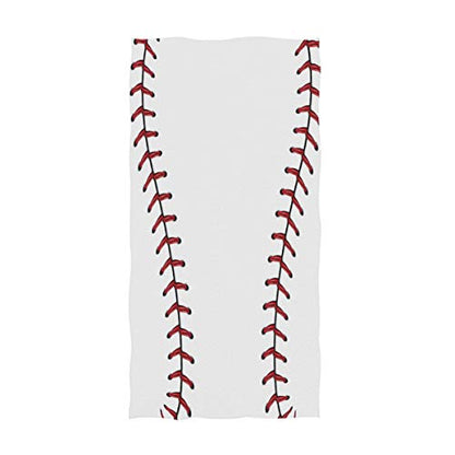 Naanle Chic Baseball Lace Pattern Soft Large Hand Towels Multipurpose for Bathroom, Hotel, Gym and Spa (16" x 30") - color: Baseball