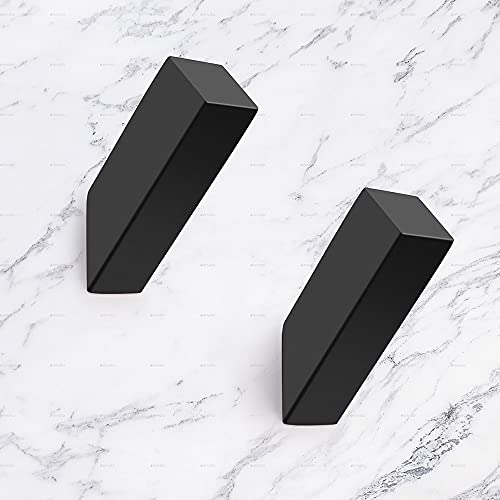 NINETREX Black Towel Hooks, Matte Black Robe Hook, Wall Mounted 2 Pack | Modern SUS 304 Stainless Steel, Heavy Duty, Waterproof, for Bathroom Bedroom Entryway Coat Mudroom Garage - color: Black, size: 2 Pack