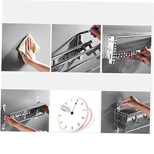 LIFKOME Laundry Mounted over The Door Drying Rack 304 Stainless Steel Telescopic