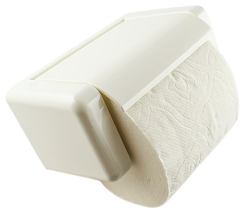 Zoie + Chloe Easy-Snap Toilet Paper Holder - Load and Unload with One Hand - color: White