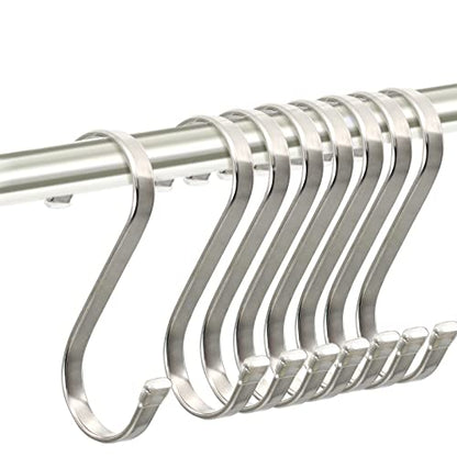 Heavy Duty S Hooks,Stainless Steel S Shaped Hook for Hanging Pots and Kitchenware, Utensils,Clothes, Bags, Cups,Towels, Plants-3.7 inch,8 Pack
