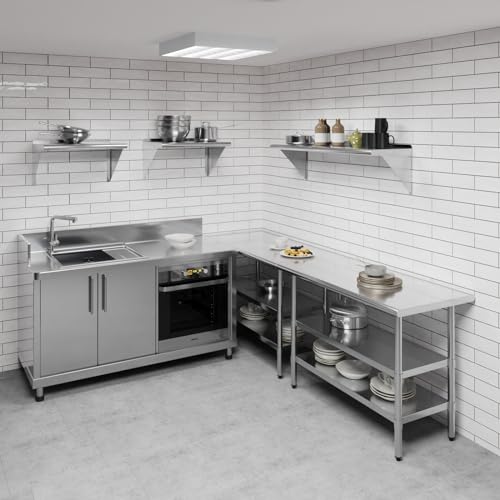 AmGood 48" Long X 14" Deep Stainless Steel Wall Shelf | NSF Certified | Appliance & Equipment Metal Shelving | Kitchen, Restaurant, Garage, Laundry, Utility Room - size: 48" Long X 14" Deep
