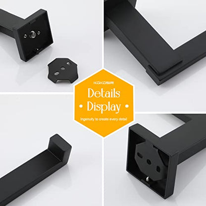 KOKOSIRI Towel Bar Matte Black Bathroom Towel Rack Holder Wall Mount Hand Towel Hanger for Bathroom Organization, Heavy Duty Stainless Steel B3006BK - color: Matte Black