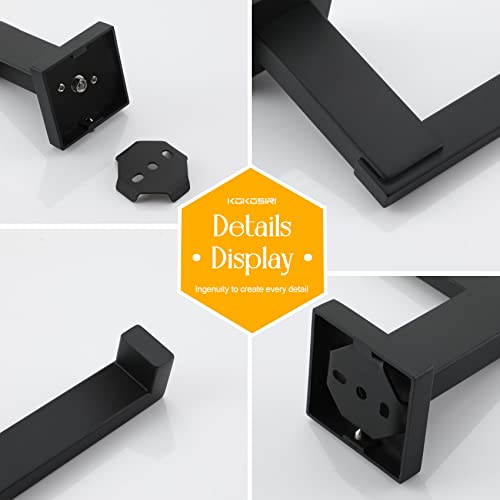 KOKOSIRI Towel Bar Matte Black Bathroom Towel Rack Holder Wall Mount Hand Towel Hanger for Bathroom Organization, Heavy Duty Stainless Steel B3006BK - color: Matte Black