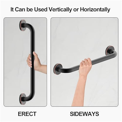 16 Inch Grab Bar 304 Stainless Steel Anti-Slip Bathroom Safety Handrail Wall Mount Assist Grip for Elderly Handicap Bathtub Shower Toilet,GB-4023-ORB, Oil Rubbed Bronze - color: Oil Rubbed Bronze