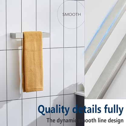 KOKOSIRI Towel Ring Brushed Nickel Hand Towel Hanger Holder 9-Inch Kitchen Rack Stainless Steel for Bathroom Hardware Wall Mount, 2 Pack B4008BR-L9-P2 - color: Brushed Nickel, size: 2 Pack