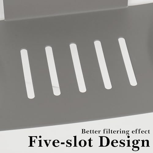 Soap Dishes for Bathroom, Bar Soap Holder with Self Draining Tray, Soap Tray for Shower Wall, 4 Slot Self-Adhesive Soap Container (Gun Grey) - color: Grey 1pack