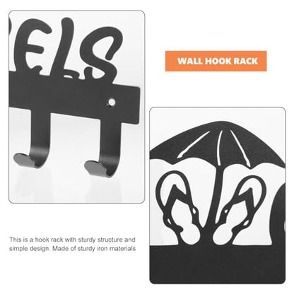 LIFKOME Wall Hooks for Hanging Heavy Duty Iron Coat Rack Towel Rack Modern Wall Mount Coat Hanger Multiple Hooks