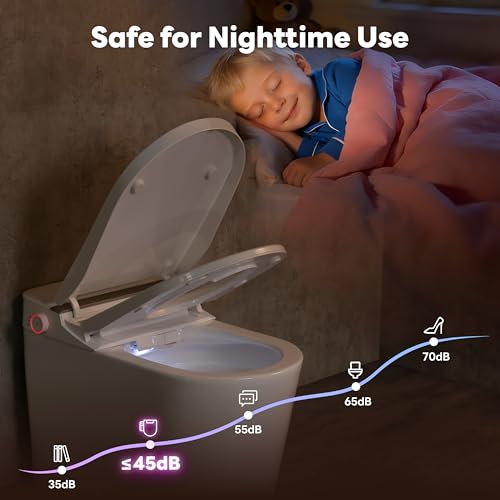 ADA Smart Toilet Bidet with Auto Open Close Heated Seat(K050Pro) | Bidet Toilet with Tank, 1000g MaP Quiet Flush, Comfort ADA Seat, Foam Shield, Dryer, Foot Sensor, Auto & Blackout Flush - color: K050Pro