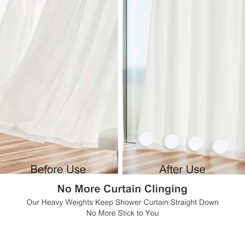 Magnetic Shower Curtain Weights, Rubber Coated Shower Liner Weights | Heavy-duty magnetic weights keep shower liners in place, soft rubber coating that helps prevent rust, scratches and noise