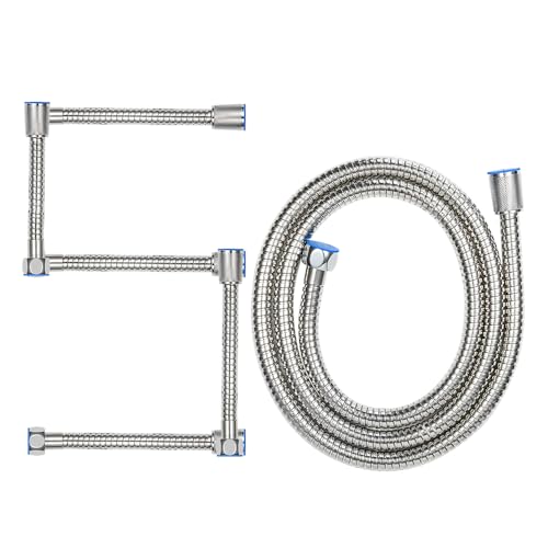 (50pcs) PLUMBINGMASTER Shower Hose 96 Inches Stainless Steel Handheld Shower Head Hose Replacement with Brass Nut Long Fexible Shower Hose Extension - size: 96 inch(50pcs)