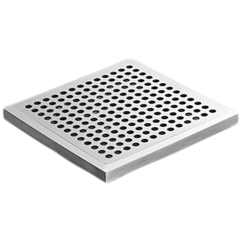 Shower Drain Cover, 5" Square Shower Drain Hair Catcher Stainless Steel Bathroom Strainer with Holes Anti-Clogging Floor Cover Hair Filter for Kitchen Bathroom