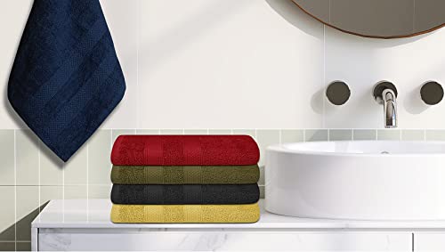 ZUPERIA Classic Hand Towels Pack of 10 (16 x 28 Inches) 100% Ring Spun Cotton Light Weight & Super Absorbent, Fast Drying Hand Towels for Bathroom, Hotels, Travel and Spa (Assorted) - size: Hand Towels, 10 Pack (16"x28")