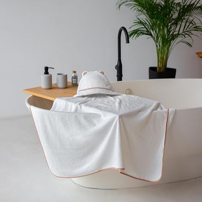 Premium Toddler Towels with Hood - Extra Soft Rayon from Bamboo Toddler Bath Towel (White) - color: White