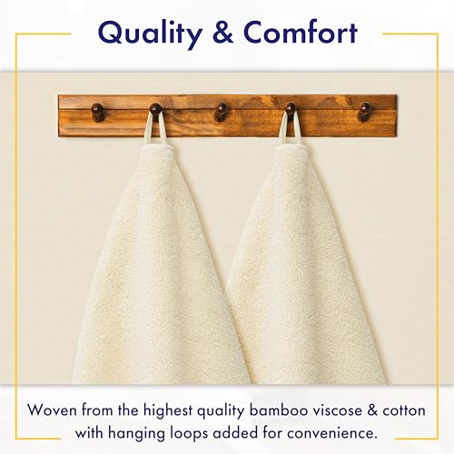 Alusa Home Ultra Soft & Plush Viscose from Bamboo Bath Sheets - 700 GSM Pack of 2 - Extra Large 70x35 in - Super Absorbent & Quick Drying (Papyrus) - color: Papyrus, size: 2pc Bath Sheets