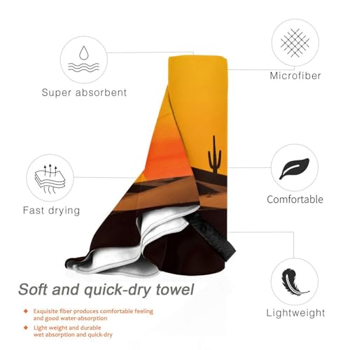 Sunset Lake Quick Dry Bath Towels - Super Soft Bath Towels for Home, Spa, Gym, Travel - color: Sunset Lake, size: 27.5"x55"