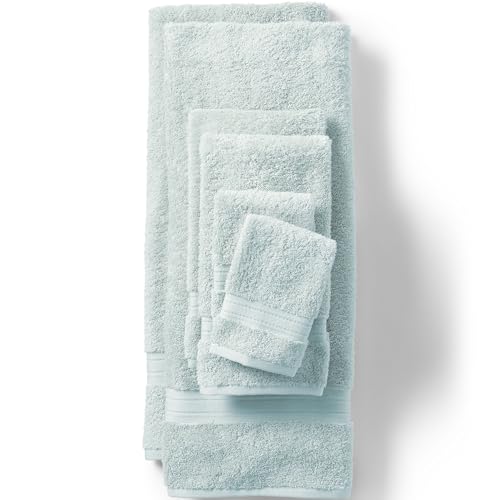 Lands' End Supima Cotton 6 Piece Bath Towel Set Towel Set, 6 Piece Beaux Blue - color: Beaux Blue, size: Towel Set, 6 Piece