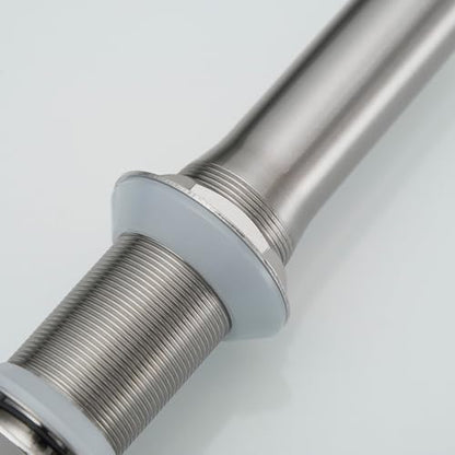 Brushed Nickel Bathroom Sink Drain Pop up Drain Without Overflow Rustproof | Bathroom Sink Stopper with Detachable Strainer Basket All Metal Rustproof Fits 1-1/2" to 1-3/4" Sink Hole by Homevacious - color: Brushed Nickel