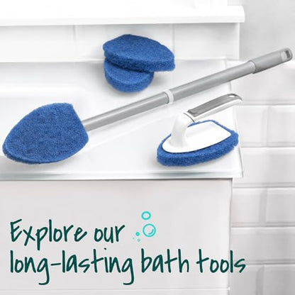 4 Pack Tub and Tile Scrubber Refills Compatible with Scotch-Brite Tub & Tile Scrubber, Replacement Scrubber Heads for Bathroom, Shower, Tub, Tile and Kitchen Cleaning, Blue