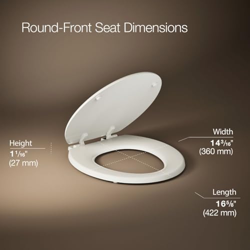 KOHLER Ridgewood Toilet Seat Pb (Pack of 2) - color: Biscuit, size: Round (Pack of 2), style: Round