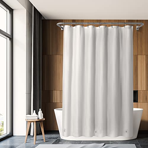 Barossa Design White Shower Curtain Liner Standard Size | Premium PEVA, BPA & PVC Free, No Chemical Smell, Metal Grommets, Lightweight Shower Curtain with 3 Magnets for Bathroom - color: 3a. White, size: 72"W x 72"L (Pack of 1)