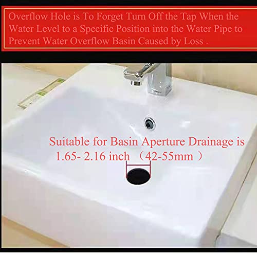Pop Up Sink Drain With Overflow Bouncing Style Stopper Brass Polished Chrome for Bathroom - color: Chrome Pop Up Sink Drain With Overflow